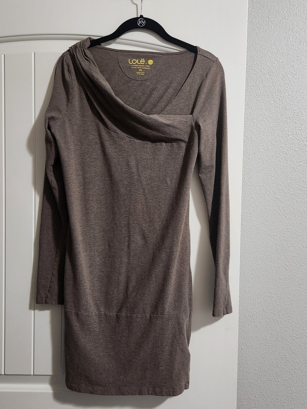 Lole Long Sleeve Draped Tunic in Taupe